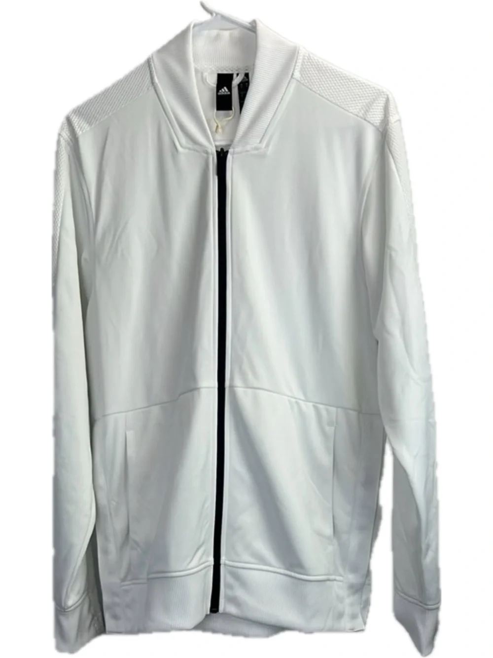 Adidas Men’s Snap Jacket White Full Zip Size M